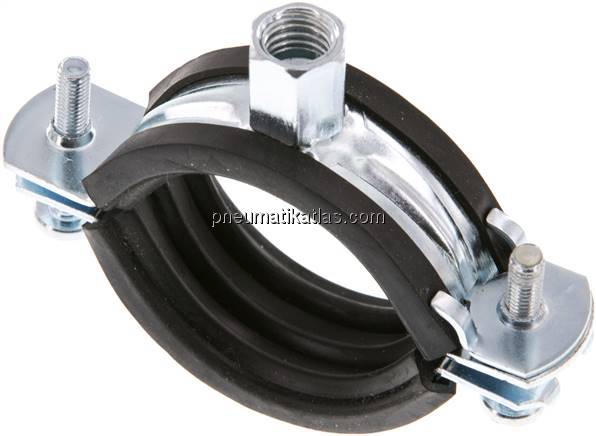 Rohrschelle 38 - 45mm,Stahl verzinkt mit Einlage, FISCHER Rohrschelle 38 - 45mm,Stahl verzinkt mit Einlage, FISCHER