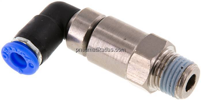 Winkel-Schnelldrehverschraubung R 1/4"-6mm, IQS-Standard