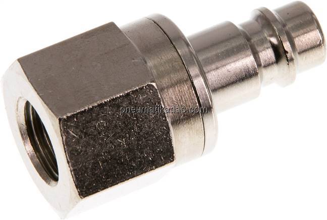Kupplungsstecker (NW7,2) G 1/4"(IG), Messing vernickelt