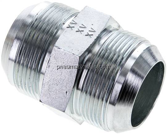 Doppelnippel UN 1-7/8"-12(JIC)-UN 1-7/8"-12(JIC), Stahl verzinkt