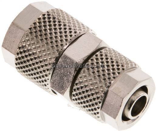 Gerade Verschraubung 10x8mm-8x6mm, Messing vernickelt