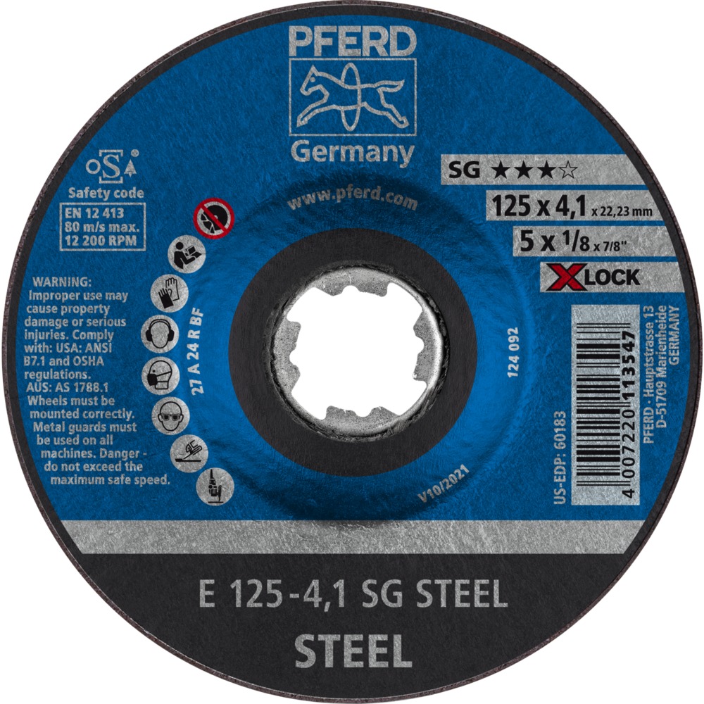 Schruppscheiben E 125-4,1 SG STEEL/X-LOCK