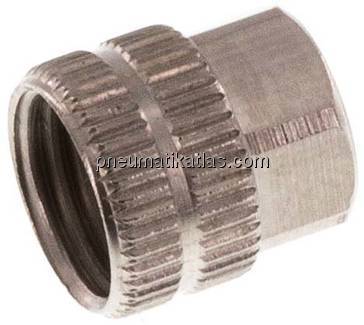 CK-Überwurfmutter 4,3x3mm(M 7x0,75), Messing vernickelt