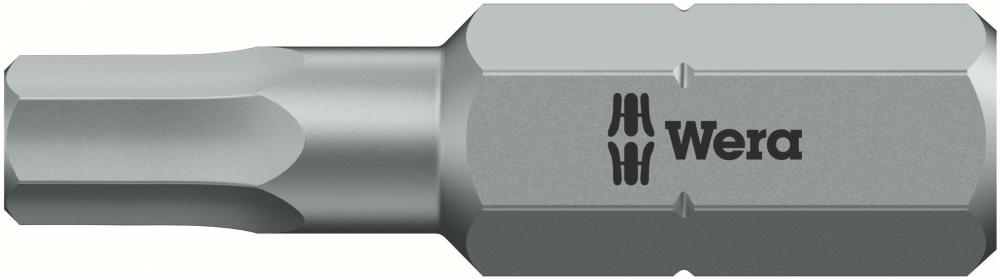 Bit zähhart 1/4" DIN 3126 C6,3 Innensechskant 8x25mm Wera Bit zähhart 1/4" DIN 3126 C6,3 Innensechskant 8x25mm Wera
