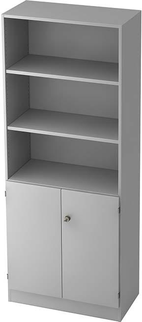Kombiregalschrank grau 80x42x200,4 cm