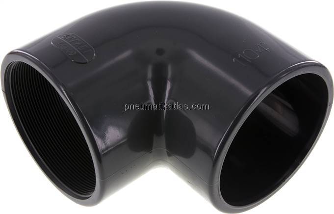 90°-Klebe-Gewindewinkel, PVC-U, 110mmxRp 4" IG
