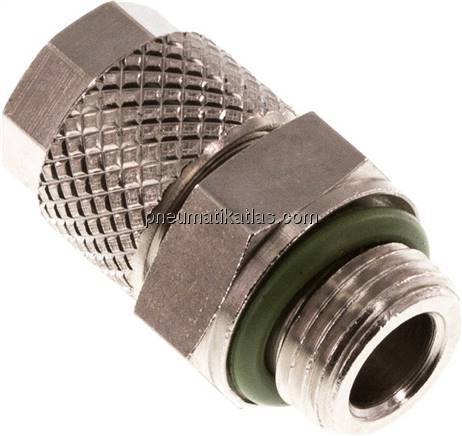 Gerade Verschraubung G 1/8"-6x4mm, Messing vernickelt