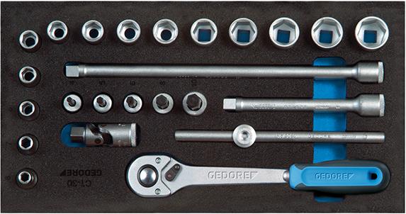 Werkzeugmodul 1/3 Steckschlüssel-Satz 3/8" Gedore Werkzeugmodul 1/3 Steckschlüssel-Satz 3/8" Gedore