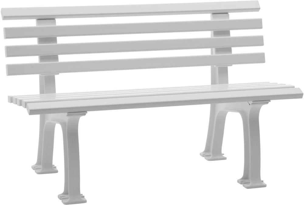 Gartenbank IBIZA 2-Sitzer Länge 1200 mm weiß Blome