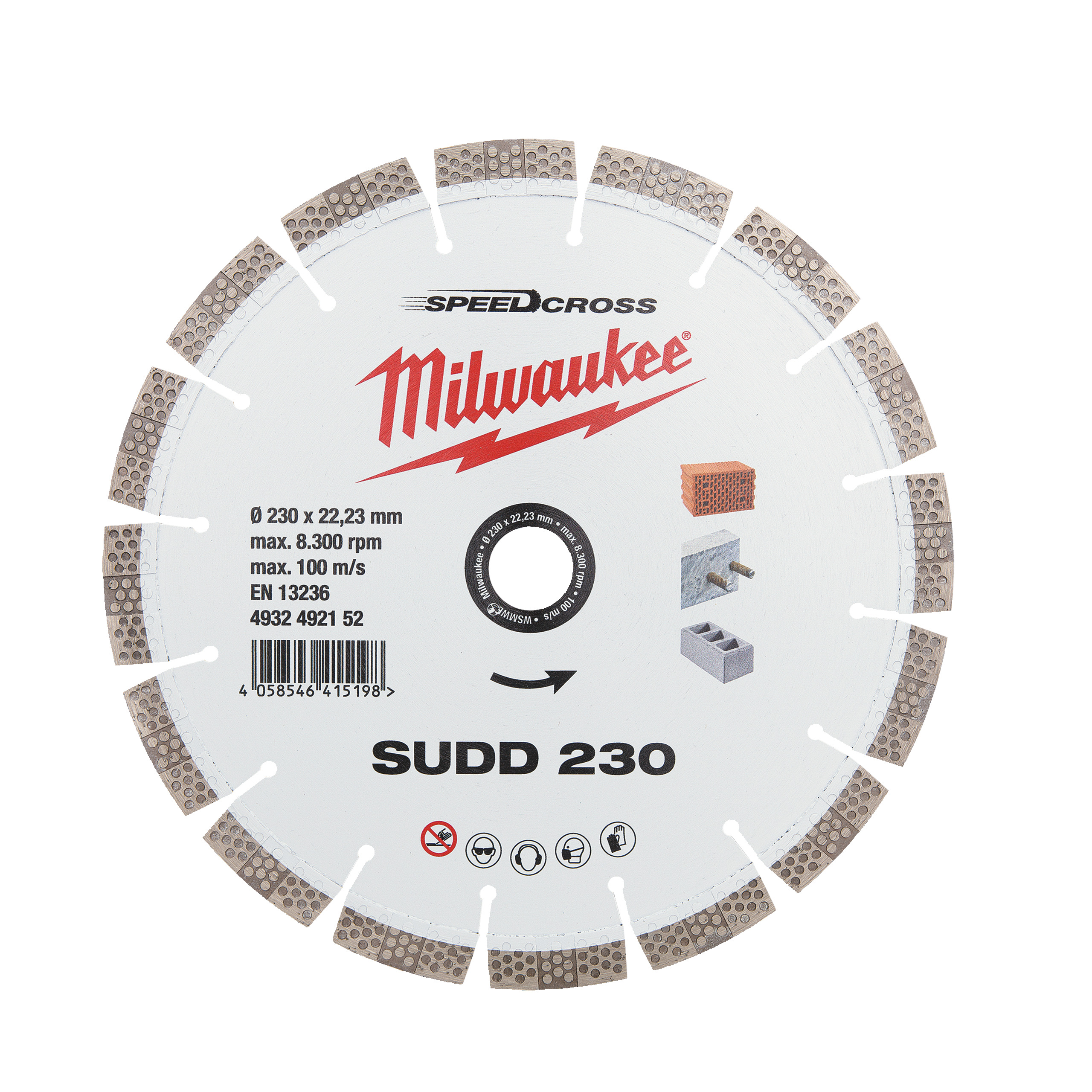 Speedcross Diamanttrennscheibe SUDD 230 mm für lärmreduzierte Schnitte in harten Materialien