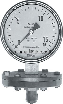Exemplarische Darstellung: Plattenfeder-Manometer 