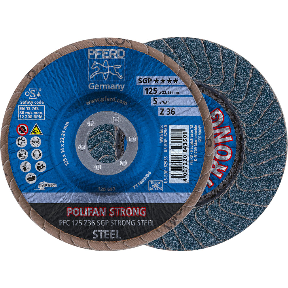 POLIFAN-Fächerscheiben PFC 125 Z 36 SGP STRONG STEEL