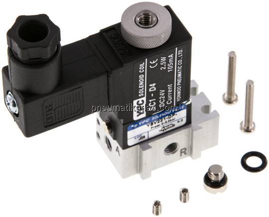3/2-Wege Magnetventil, M 5, Federrückstellung (NO), 12 V DC