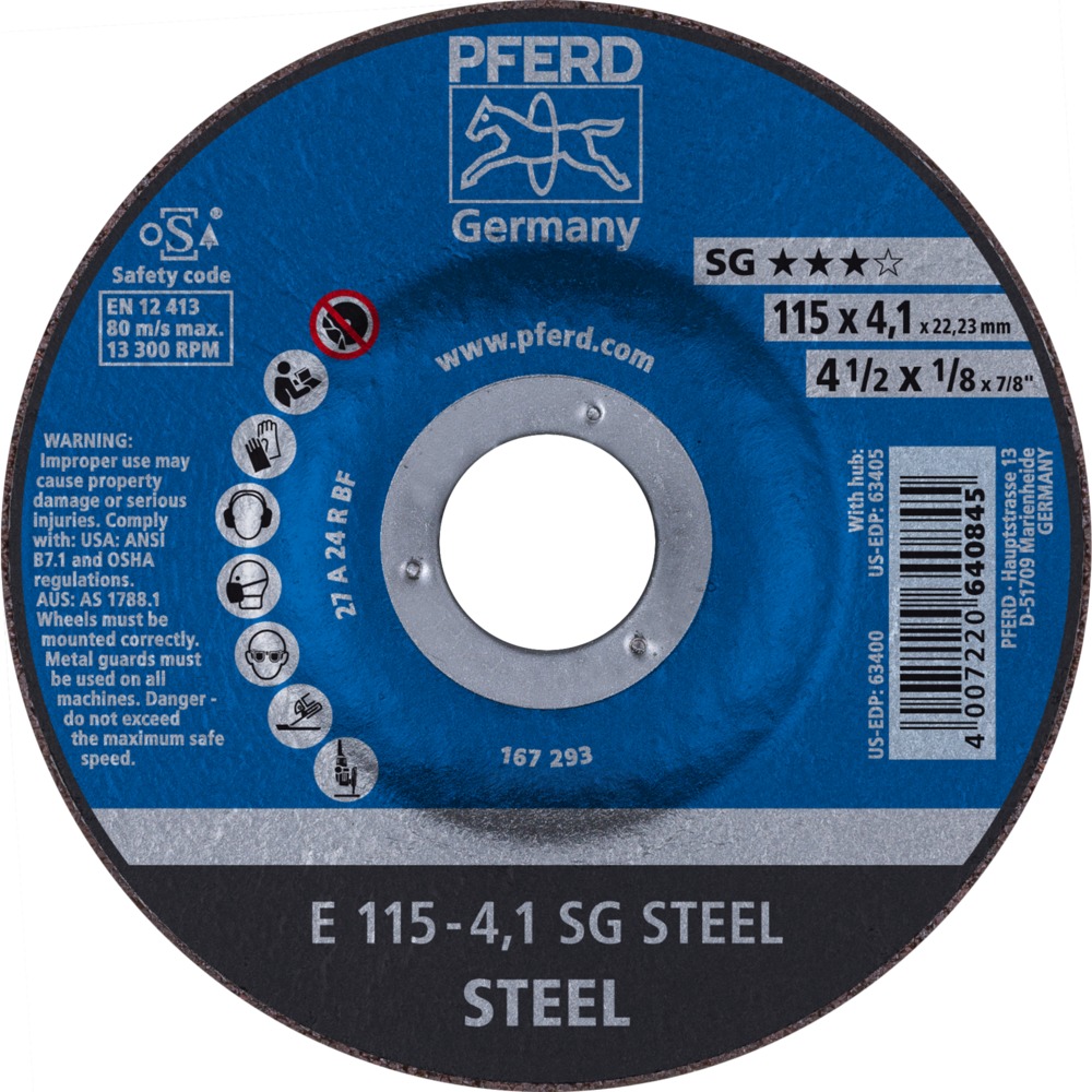 Schruppscheiben E 115-4,1 SG STEEL