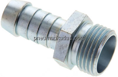 Schlauchnippel 12 L (M18x1,5), 11 - 12mm, Stahl verzinkt