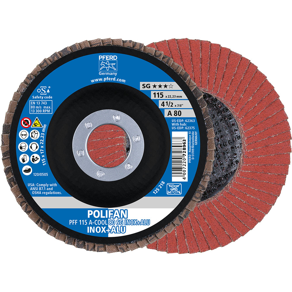 POLIFAN-Fächerscheiben PFF 115 A-COOL 80 SG INOX+ALU