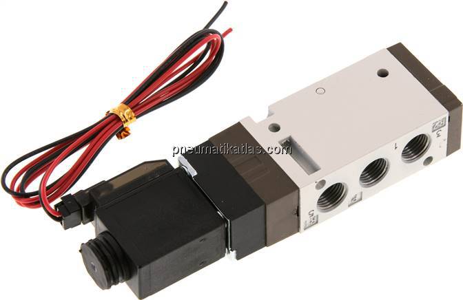5/2-Wege Magnetventil, G 1/8", Federrückstellung, 24 V DC