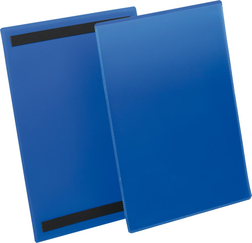 Artikelhauptbild Etikettentasche B210xH297 mm A4 hoch blau, magnetisch VE 50 Stück