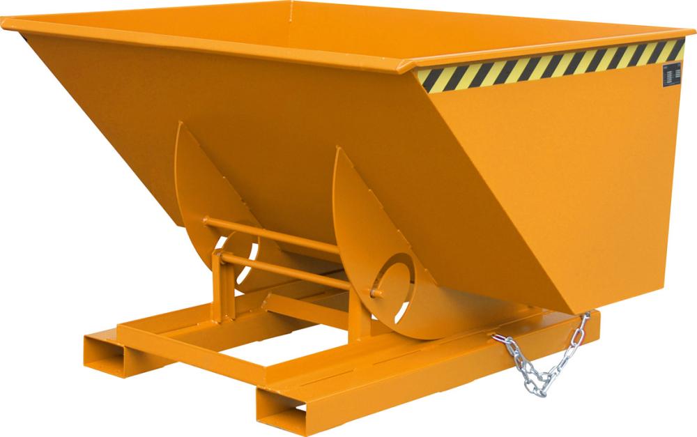 Kippbehälter AK 1500 l B2280xT1420xH1070 mm RAL2000 Tragkraft 1000kg mit Abrollsystem