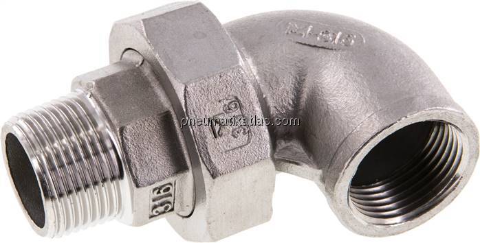Winkel-Verschraubung flach dichtend Rp/R 3/4"(IG/AG)