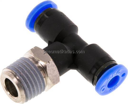 T-Steckanschluss NPT 1/4"-3/16" (4,76 mm), IQS-Inch