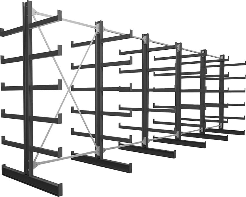 5 Felder/6 Ständer Tragkr. /Arm 200kg Ständerlast/Seite 1000 kgStänderprofil: IPE 100 5 Felder/6 Ständer Tragkr. /Arm 200kg Ständerlast/Seite 1000 kgStänderprofil: IPE 100