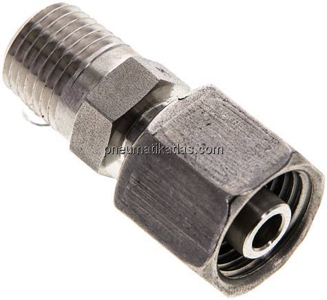 Einstellb. Schneidringverschr. 8 S-NPT 1/4", 1.4571