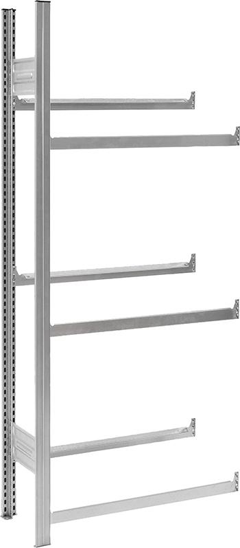 Grundregal m.6 Traversen für Getränkekisten 1750x335x760verz.