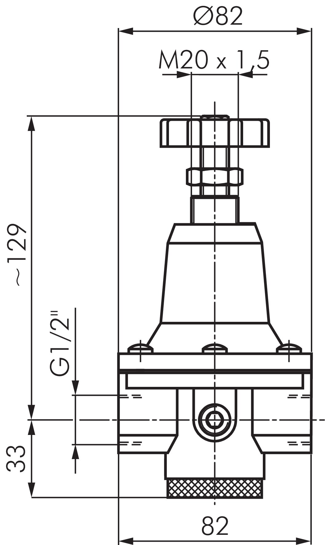 Zeichnung: Druckbegrenzungsventil (Standard)
