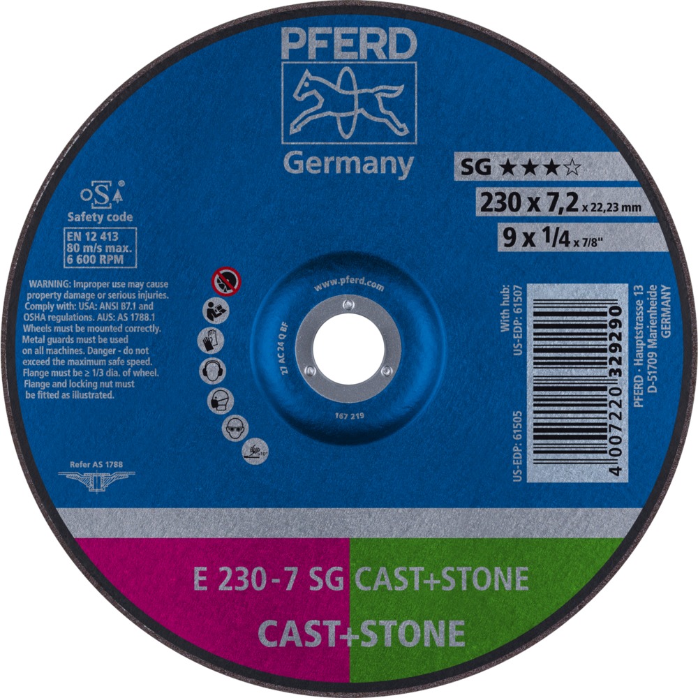 Schruppscheiben E 230-7 SG CAST+STONE