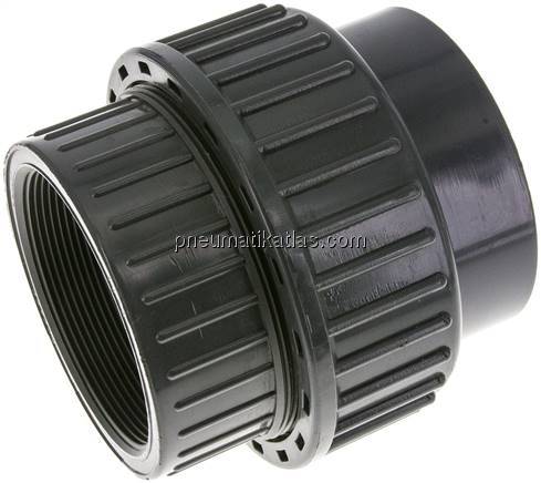 Klebe-/Gewindeverschraubung, PVC-U/ EPDM, 90mmxRp 3" IG