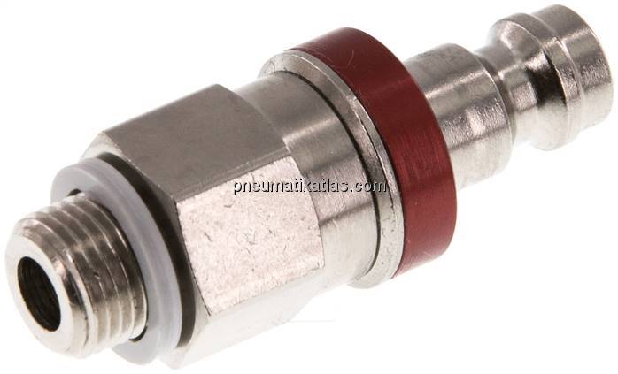 Kupplungsstecker (NW5) G 1/8"(AG), Messing vernickelt