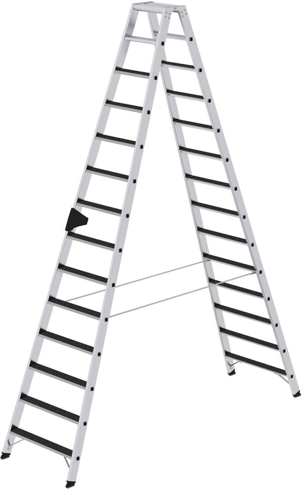 Alu-Stehleiter 2x14Stufen clip-step R13 Gesamthöhe 3,25 m Arbeitshöhe bis 4,80 m