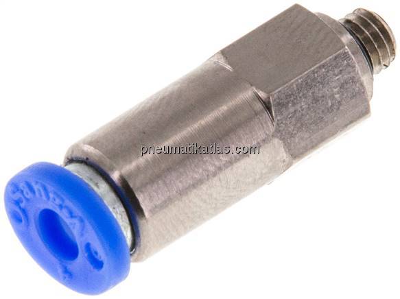 Rückschlagventil M 5-4mm, Durchfluss vom Schlauch zum Gewinde, IQS-Standard