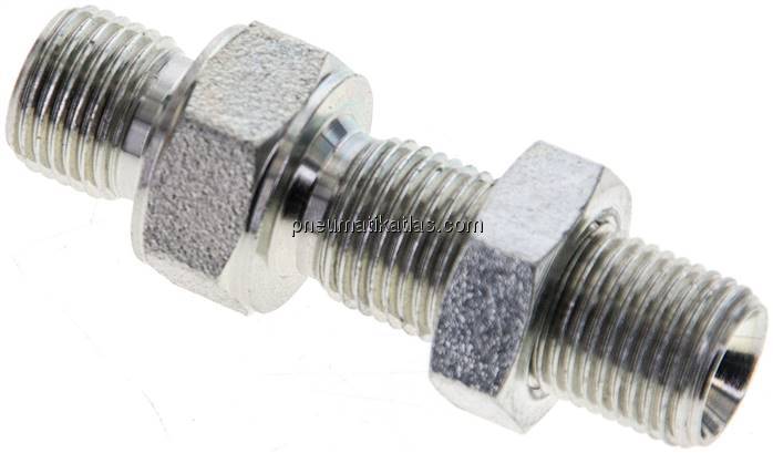 Schottnippel, 60°-Kegel G 1/8", Stahl verzinkt