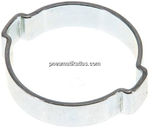 2-Ohr-Schlauchschelle 32 - 37mm, Stahl verzinkt (W1)