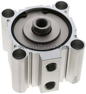 Kompaktzylinder, doppeltwirkend, Kolben 80mm, Hub 15mm Kompaktzylinder, doppeltwirkend, Kolben 80mm, Hub 15mm