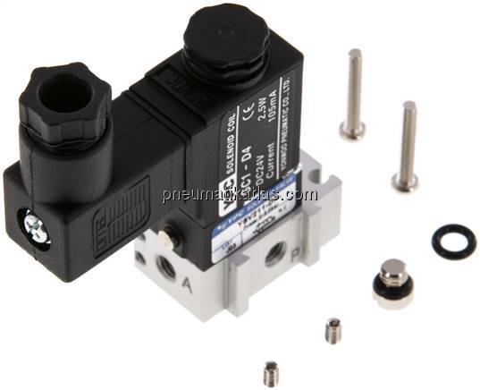 3/2-Wege Magnetventil, M 5, Federrückstellung (NC), 115 V AC