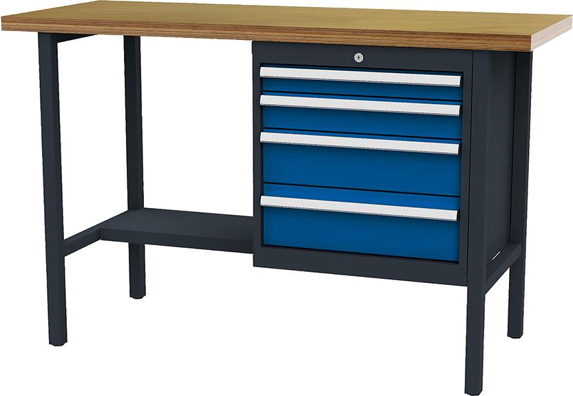 Artikelhauptbild Kastenwerkbank B1500mm 4 Schubl. RAL7016/5010