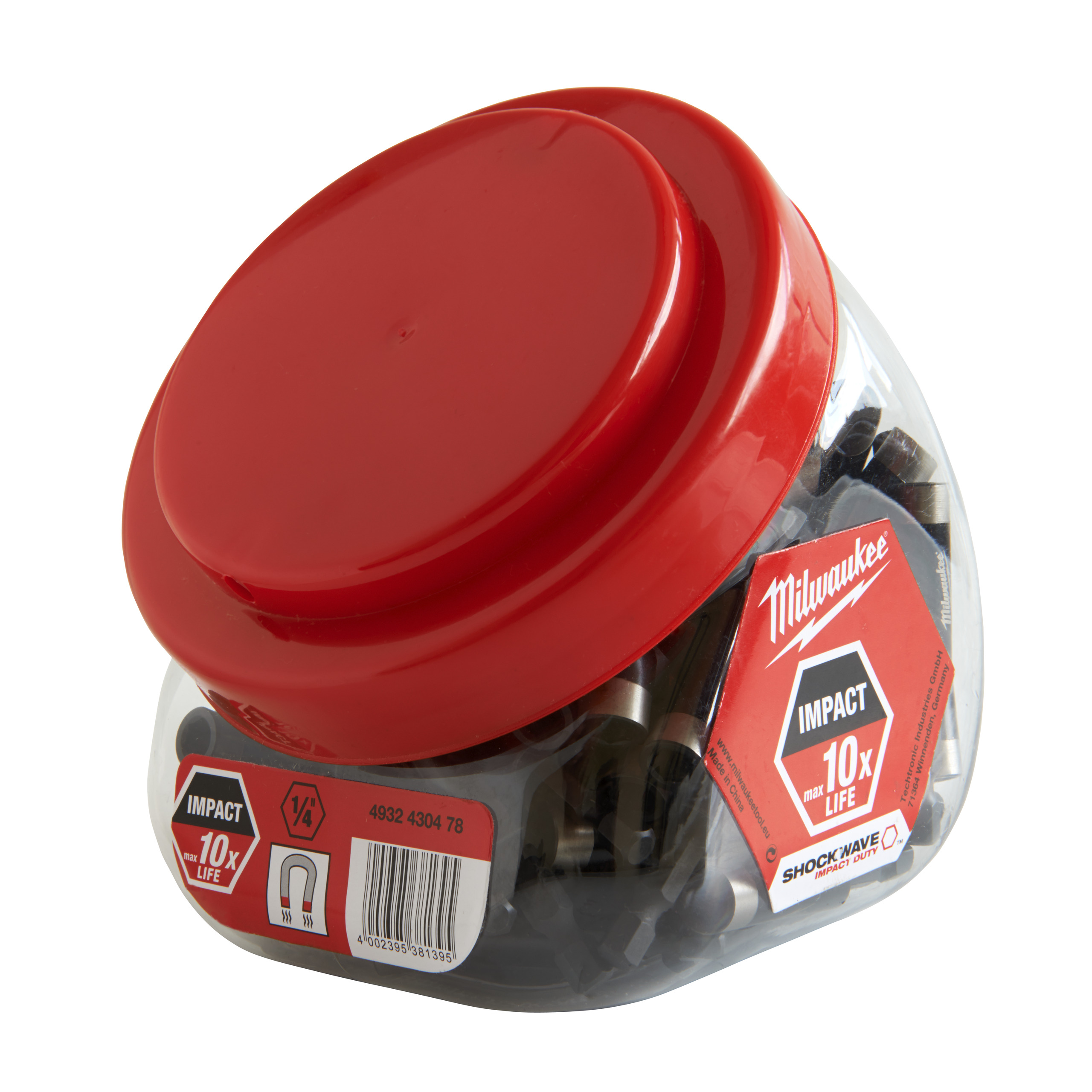 SHOCKWAVE Magnetbithalter 1/4" Hex Großpack (100 Stk.) 60 mm