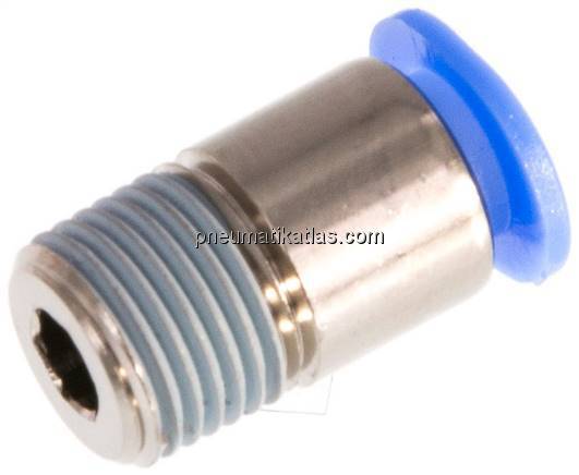 Gerader Steckanschluss R 1/8"-6mm, Mini m. Innensechskt.
