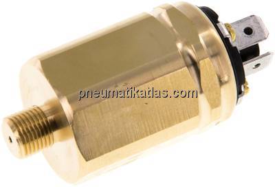 Vakuumschalter, Messing -0,98 bis -0,2 bar (Wechsler), G 1/8" Vakuumschalter, Messing -0,98 bis -0,2 bar (Wechsler), G 1/8"