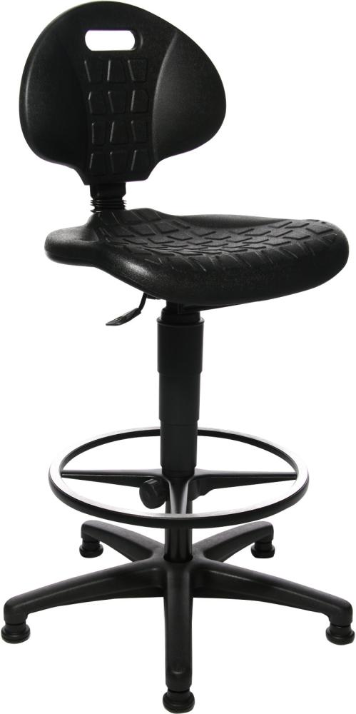 Arbeitsstuhl TEC 20 Sitz PU-Schaum schwarz Sitzhöhe 590-840 mm mit Gleiter /Fußring