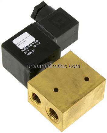 3/2-Wege Vakuumventil, G 1/4", -0,9 bis 8bar, 24 V DC